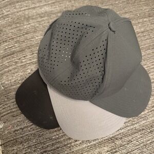 3 Lightweight Adustable Baseball Golf Hats Caps Flat Bill Fast Dry Gray Black □